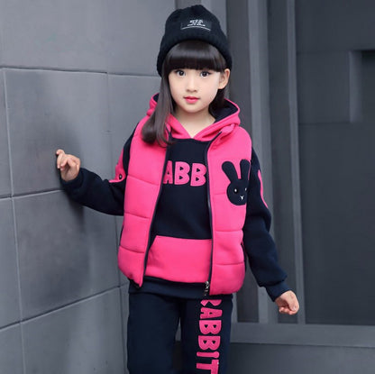 Plush sports suit for casual children's sweater