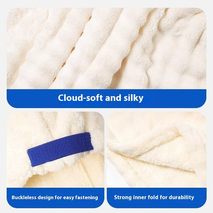 Bubble Velvet Wide Tail Hair-drying Quick-drying Towel Shower Cap
