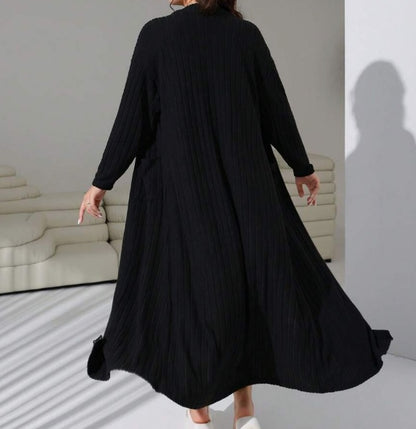 Solid Color Off Shoulder Long Sleeved Ribbed Casual