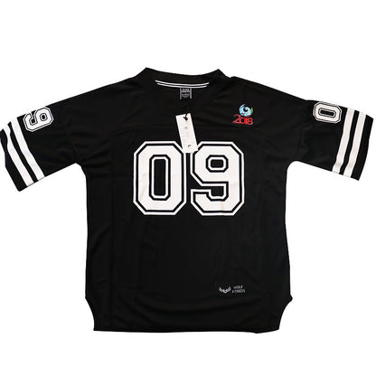 Sports T-shirt Men's Round Neck Loose Mesh Printing Quick-drying Clothes