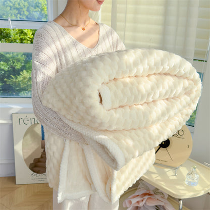 Angora Wool Thickened Roman Pattern Sofa Blanket