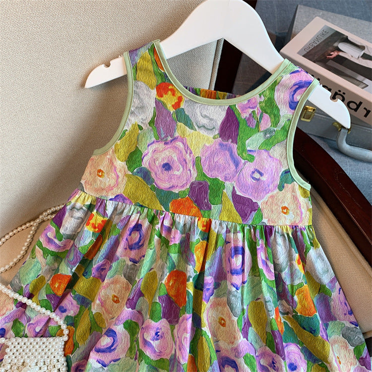 Girls Backless Bow Dress