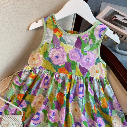 Girls Backless Bow Dress