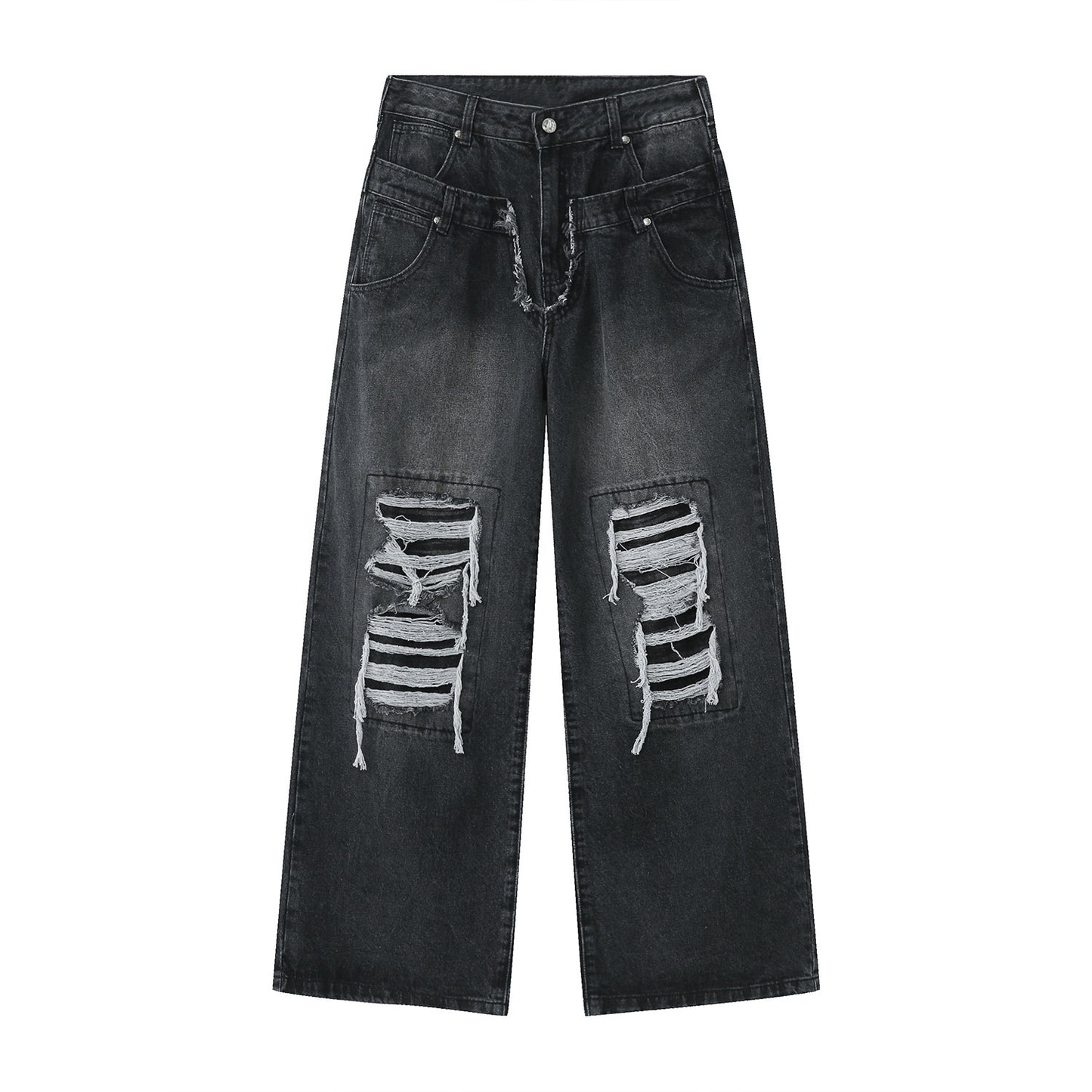 Fashionable Loose Fitting Wide Leg Jeans