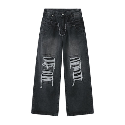 Fashionable Loose Fitting Wide Leg Jeans