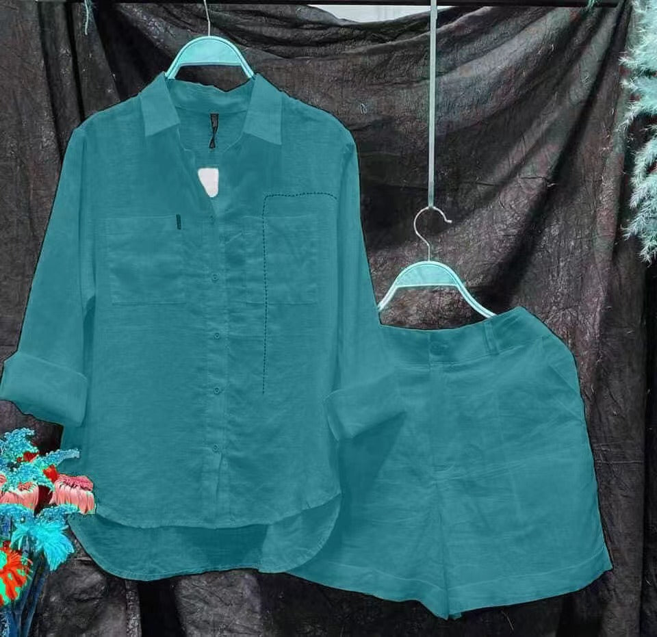 Fashion Solid Color Shirt Outfit