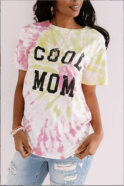 European And American Digital Printing Short-sleeved Women's Summer Loose T-shirt