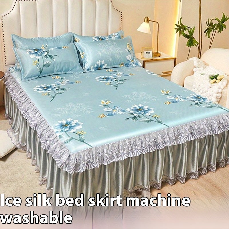 French Skirt Style Ice Silk Washed Cotton Cooling Mat