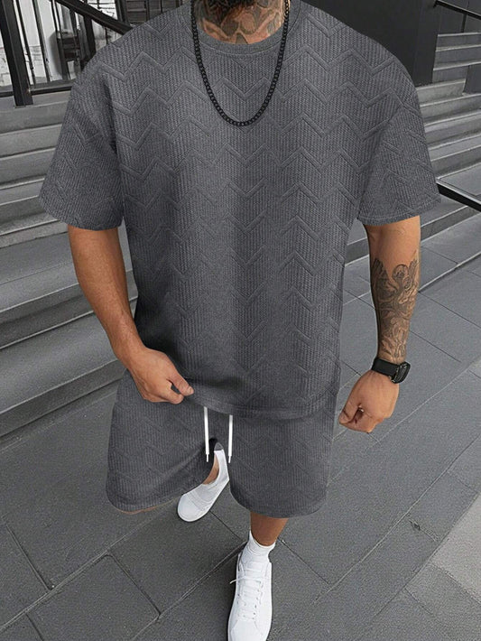 Men's Short Sleeve Shorts Simple Comfortable Cool Suit