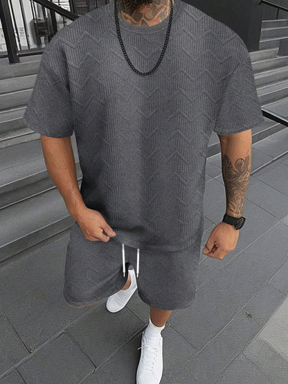 Men's Short Sleeve Shorts Simple Comfortable Cool Suit