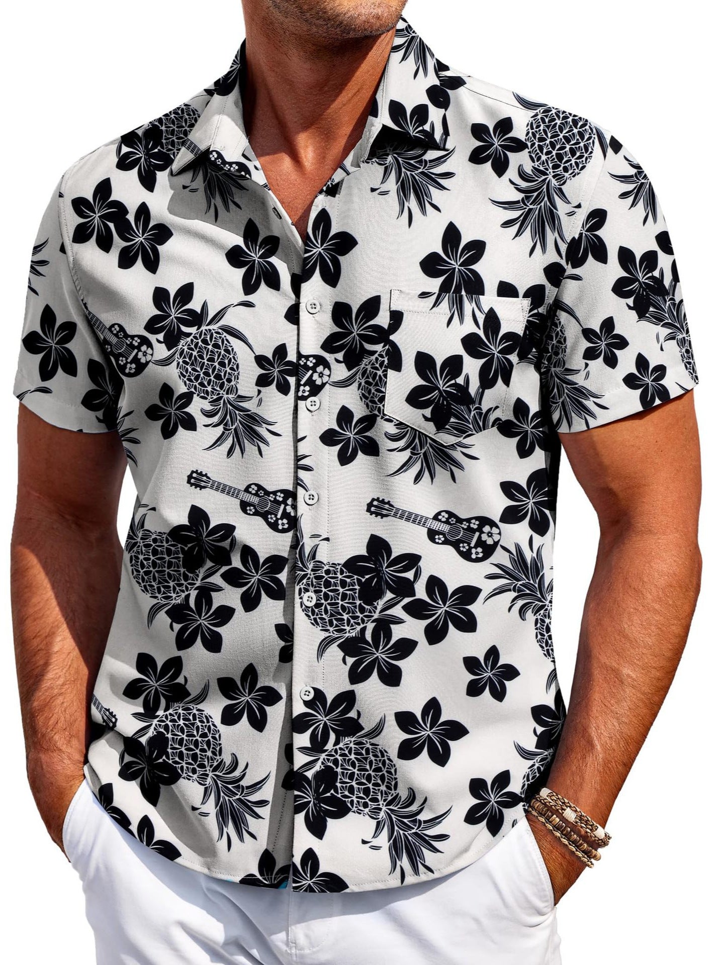Men's Versatile Trendy Hawaiian Short Sleeve Shirt