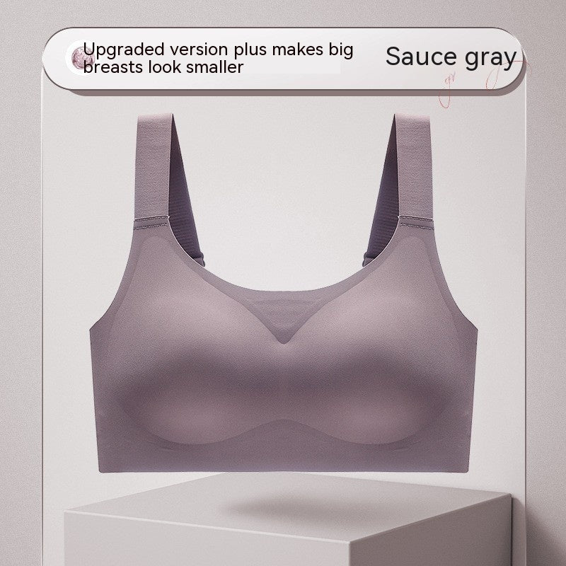 Women's Large Shoulder Strap Seamless Wireless Bra