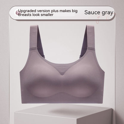 Women's Large Shoulder Strap Seamless Wireless Bra