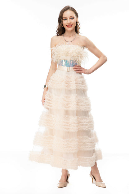 Women's French Fashion Bustier Waist-skimming Dress