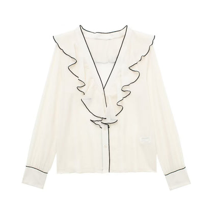 Women's Fashion Casual Contrast Color Top