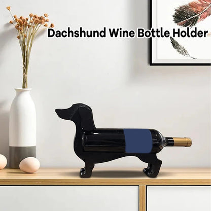 Dachshund Wine Bottle Holder Wine Cabinet Dachshund Personality Wine Rack Home Creative Dachshund Dog Red Wine Display Rack Kitchen Gadgets