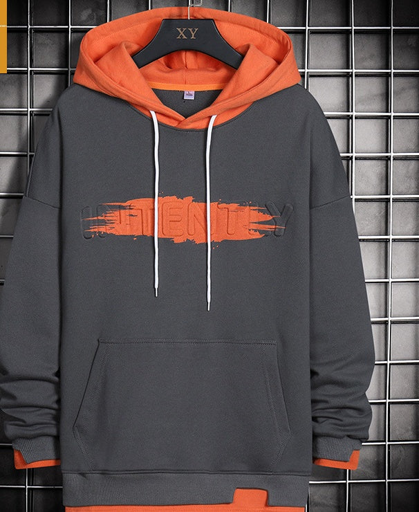 Hooded European And American Letter Shadow Pullover