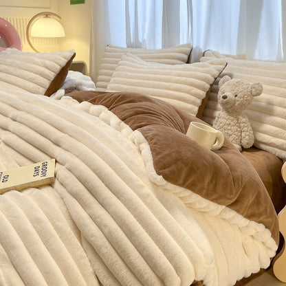 High-end Dehaired Angora Milk Fiber Bed Thickened Blanket