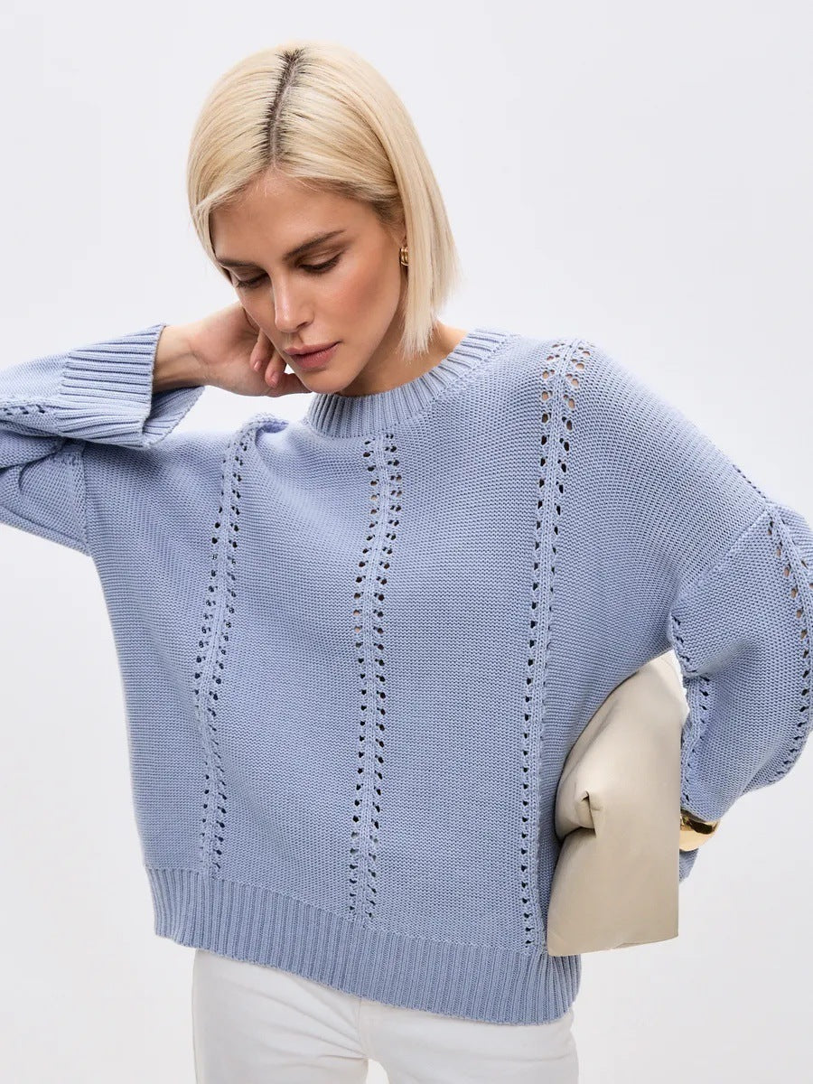 Loose Round Neck Idle Style Sweater