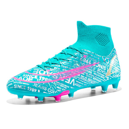 High-top Soccer Shoes Boys And Girls Primary And Middle School Students The Big Kids Tf Broken Nail People Turf Foot Training Shoes Running Shoes