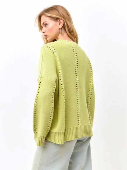 Loose Round Neck Idle Style Sweater