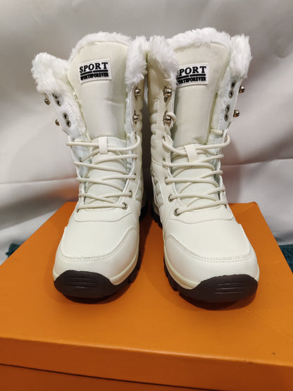 Thickened Long Wool Plus Velvet Warm Snow Boots