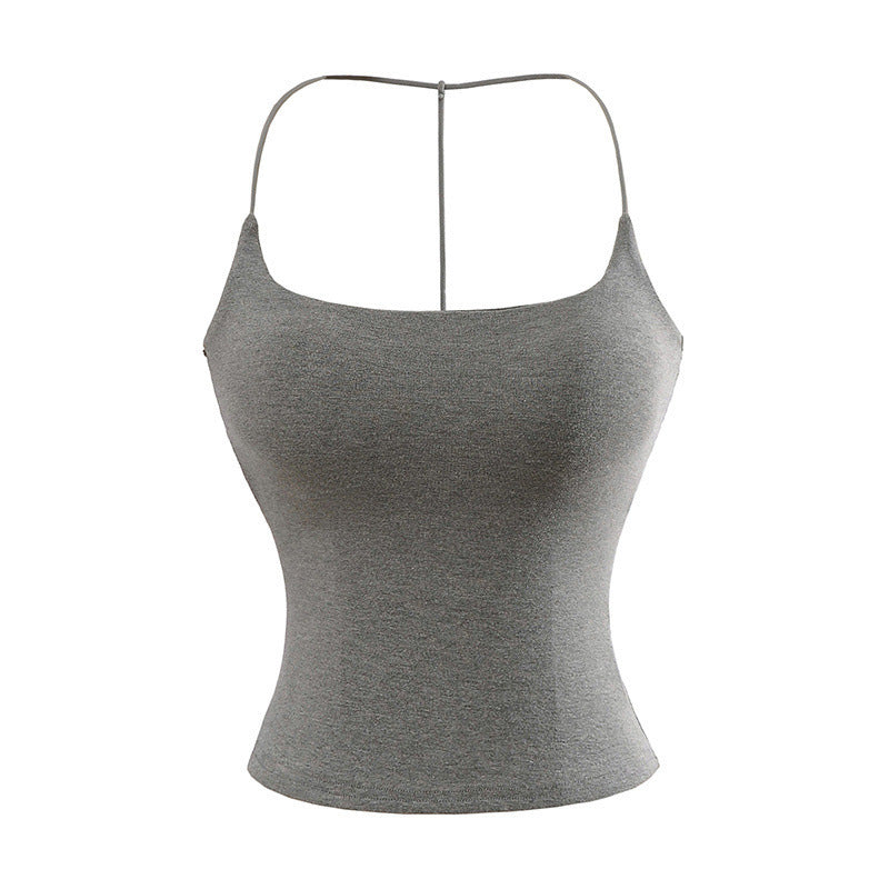 Solid Color Pure Desire Style Slim-fit Detachable Chest Pad Sling