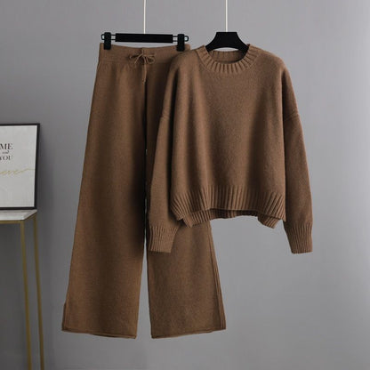 Fashion Casual Knitting Suit Pants Korean Style Loose Women