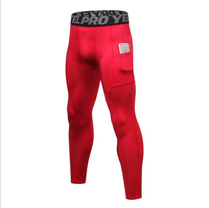 Wholesale Men's Fitness Sweat Pants with Pocket PRO Running Training Sports Elastic wicking and quick-drying tights
