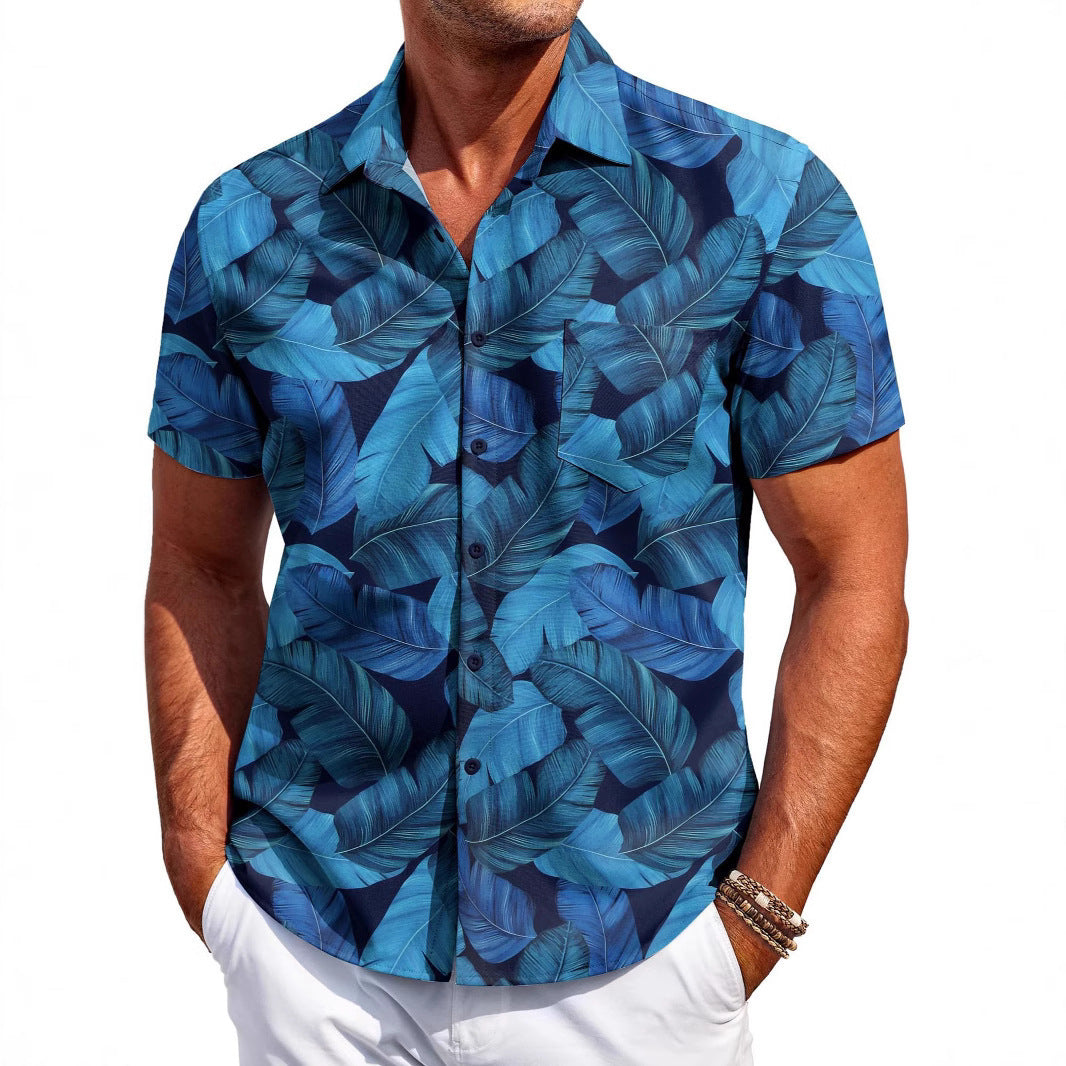 Men's Versatile Trendy Hawaiian Short Sleeve Shirt