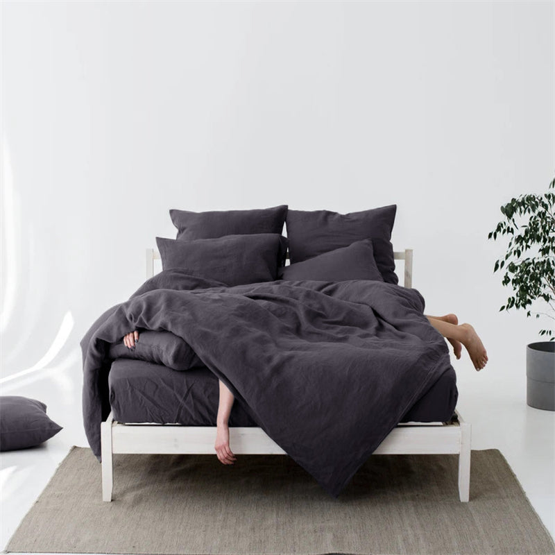 Minimalist Nordic Style Linen Four Piece Set