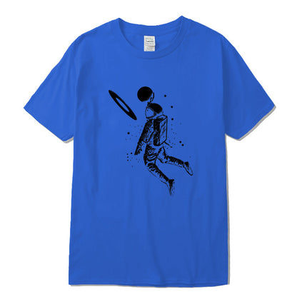 New Short Sleeve Top T-Shirt Spaceman Print