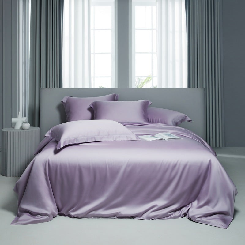 New Lyocell Lanjing Tencel Solid Color Series Summer Ice Silk Single Bed Sheet Quilt Cover
