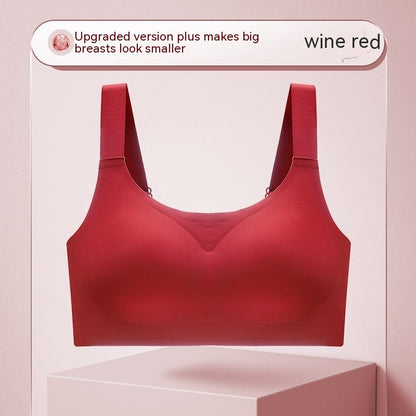 Women's Large Shoulder Strap Seamless Wireless Bra