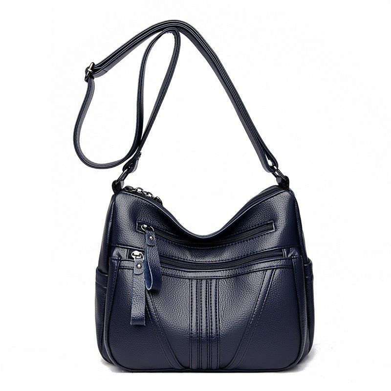 Genuine Leather Simple Shoulder Messenger Bag