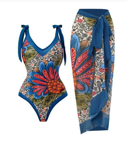 Fashion Personality Women Chiffon Beach Dress Suit