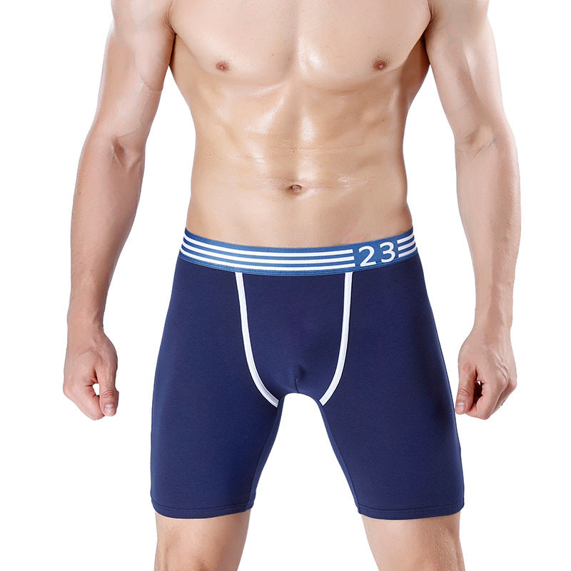 Men's Sports Lengthened Cotton U Convex Boxer Briefs