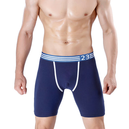 Men's Sports Lengthened Cotton U Convex Boxer Briefs