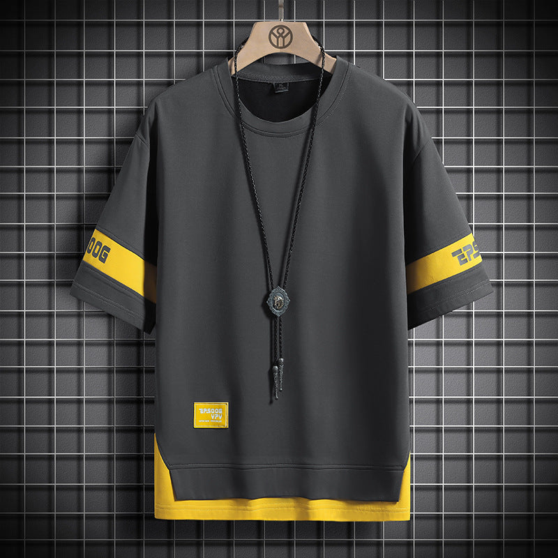 Men's New Ins Tide Brand Loose Short-sleeved T-shirt