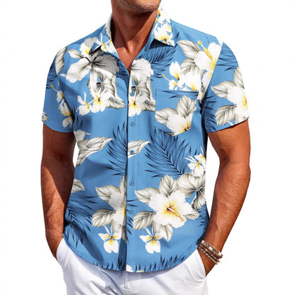 Men's Versatile Trendy Hawaiian Short Sleeve Shirt