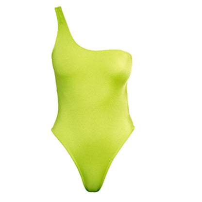 One-piece solid color sexy swimsuit