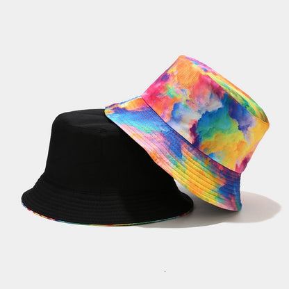 Summer Outdoor Tie-dyed Double-sided Sun Protection Hat