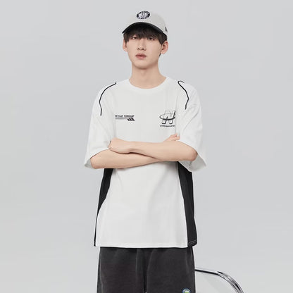 Street Men's Short Sleeve Loose Exercise T-shirt