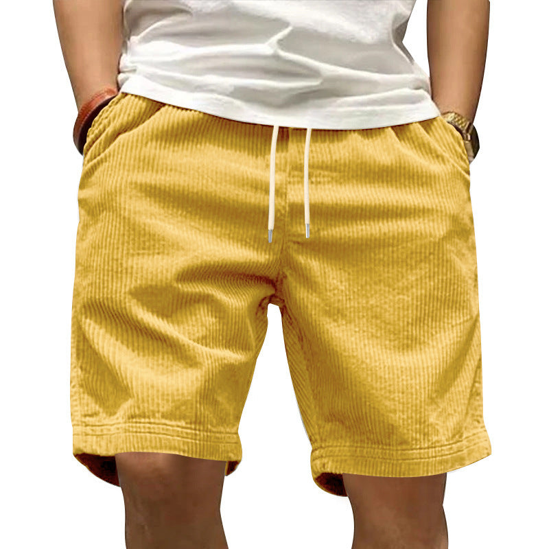 New Men's Casual All-matching Thin Corduroy Shorts