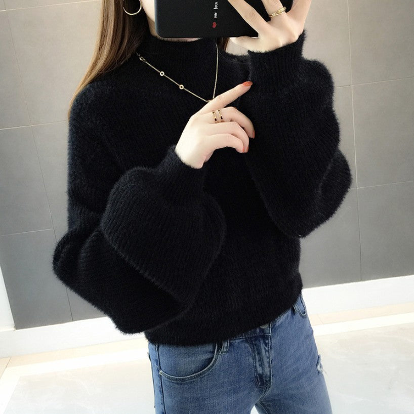 Autumn And Winter Lantern Sleeves Loose Sweater
