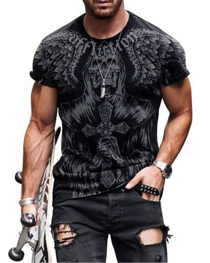 Men's Casual Stars And Stripes Short Sleeve