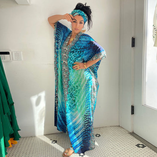 Women's Beach Vacation Loose Robe Sun Protection Blouse Smock