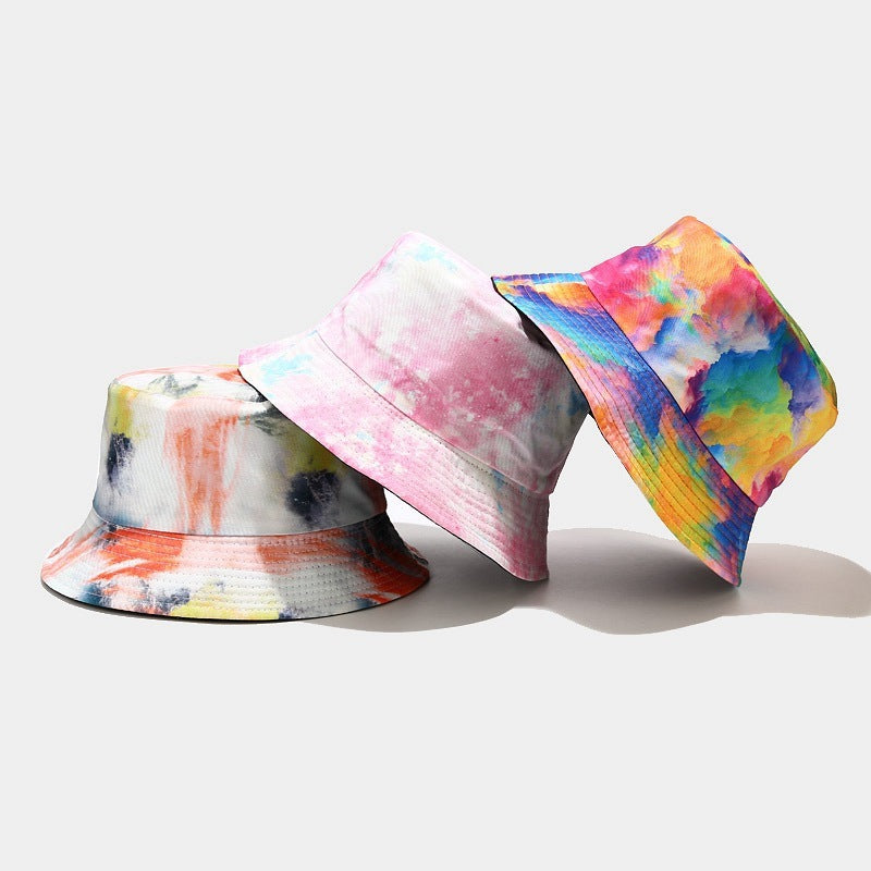 Summer Outdoor Tie-dyed Double-sided Sun Protection Hat