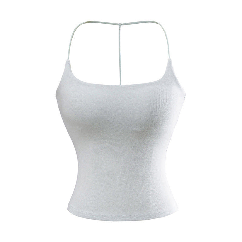 Solid Color Pure Desire Style Slim-fit Detachable Chest Pad Sling