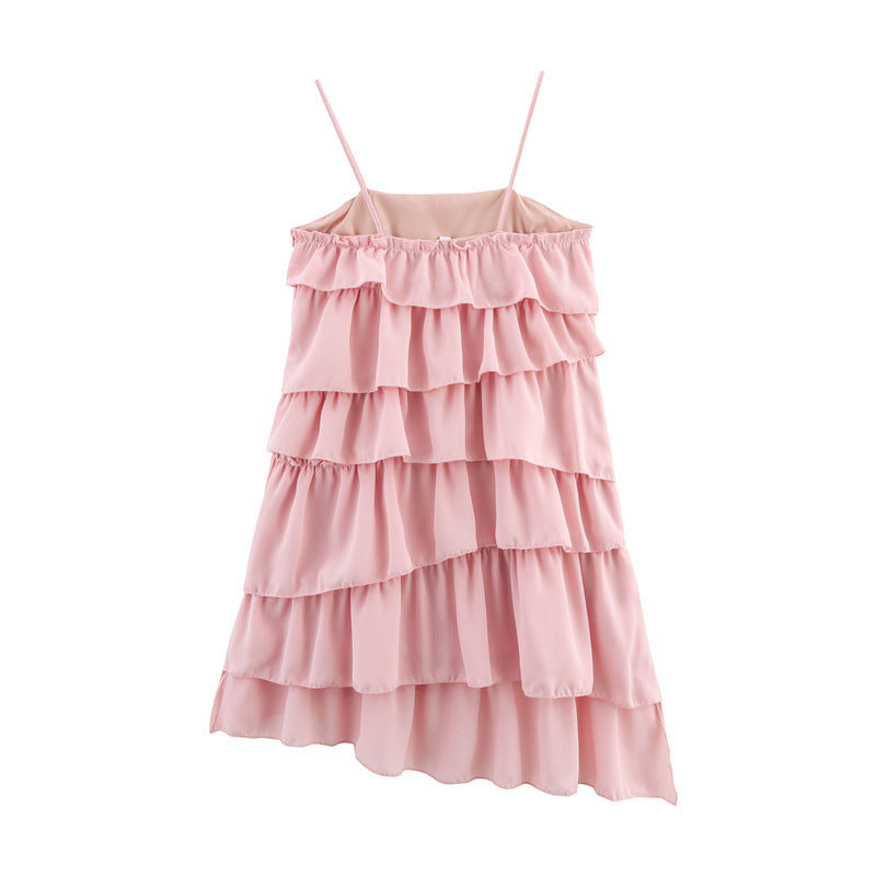 European And American Vacation Style Sling Dress Short Cake Dress